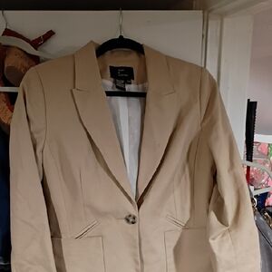 Jules & Leopold Light Tan Blazer with Single Button